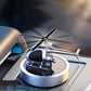 Solar Hubschrauber Auto Lufterfrischer aus Metall – solarbetrieben, rotierend, Duftdiffusor