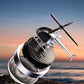 Solar Hubschrauber Auto Lufterfrischer aus Metall – solarbetrieben, rotierend, Duftdiffusor