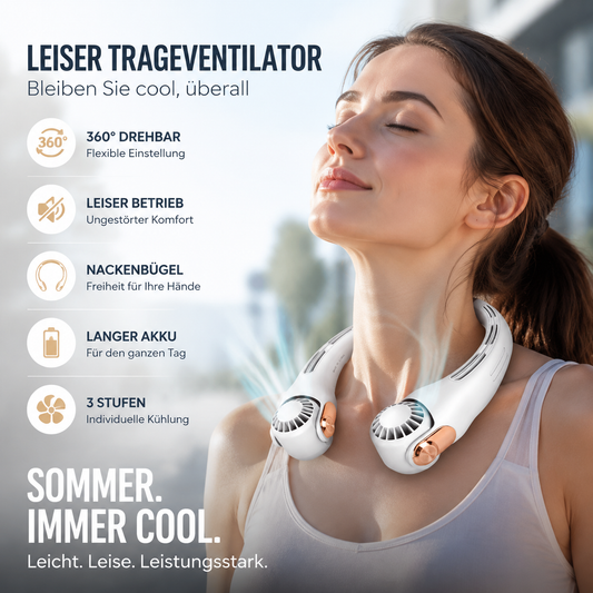 🍃🍃 Zeitlich begrenzter Rabatt 🌪️  geräuscharmer für den Sommer Tragbarer Nackenlüfter