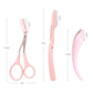 Eyebrow Scissors Set, 3pcs/set Eyebrow Trimmer, Eyebrow Shaping Tool, Eyebrow Product for Women & Girls, Portable Eye Makeup Tools for Home & Travel