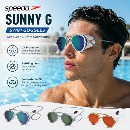 Schwimmbrille Anti-Fog & UV-Schutz – Verstellbares Gummiband, Vollrahmen