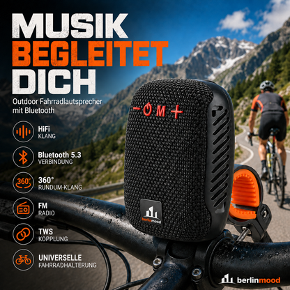 🔊 🚲 Wasserdichter Bluetooth-Fahrradlautsprecher mit Montagebügel – IPX5, TWS & Perfekt für Jede Fahrt 🎵