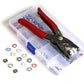 100pcs Invisible Colored Metal Buckle & 1 Count Manual Pressure Pliers