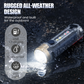 Mini Schlüsselanhänger Taschenlampe USB aufladbar – 11 Funktionen, Magnet, Laser, UV-Licht, wetterfest