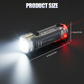 Mini Schlüsselanhänger Taschenlampe USB aufladbar – 11 Funktionen, Magnet, Laser, UV-Licht, wetterfest