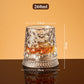 360° Drehbarer Whisky-Glasbecher – Rotierendes Kristallglas mit Prägung