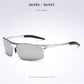 Photochrome polarisierte Sonnenbrille  – selbsttönend, Tag & Nacht, Al-Mg-Rahmen, für Autofahren, Sport & Outdoor