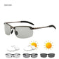 Photochrome polarisierte Sonnenbrille  – selbsttönend, Tag & Nacht, Al-Mg-Rahmen, für Autofahren, Sport & Outdoor
