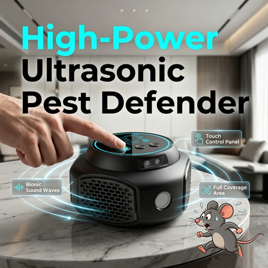 Ultraschall-Schädlingsvertreiber – Elektrisch, Chemikalienfrei | Gegen Ratten, Kakerlaken & Insekten | EU-Stecker