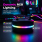 2-in-1 Bluetooth-Lautsprecher mit Handyhalterung & RGB-Beleuchtung – Tragbar, Freisprechfunktion, Surround-Sound