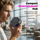 2-in-1 Bluetooth-Lautsprecher mit Handyhalterung & RGB-Beleuchtung – Tragbar, Freisprechfunktion, Surround-Sound