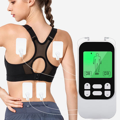 TENS Muskelstimulator wiederaufladbar – 10 Modi, 2 Kanäle, 30 Intensitätsstufen, LCD-Display