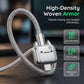 USB-C Ladekabel mit Auto-Disconnect – 140W Schnellladung, automatischer Akkuschutz, Zinklegierung, gewebte Verstärkung, 3C-zertifiziert