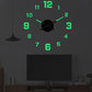 3D Acryl Wanduhr DIY – lautlos, leuchtend, selbstklebend, für Wohnzimmer & Schlafzimmer